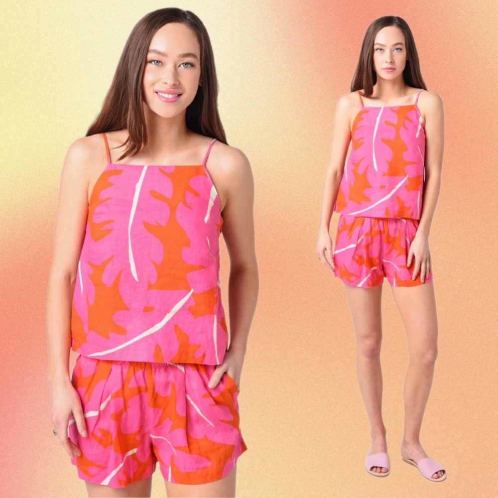 trovata california • birds of paradis dani square neck tank xs